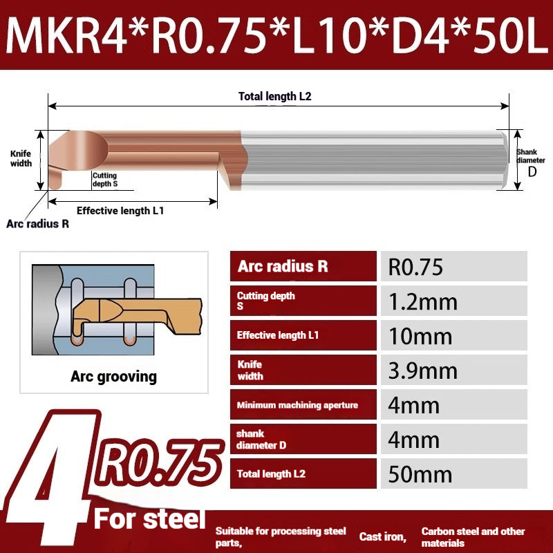 1136-CNC Small Bore Grooving Tool MGR Integral Tungsten Carbide Small Bore Hook Grooving Tool for Steel and Aluminum Internal Grooving Toolholder Shandong Denso Pricision Tools Co.,Ltd.